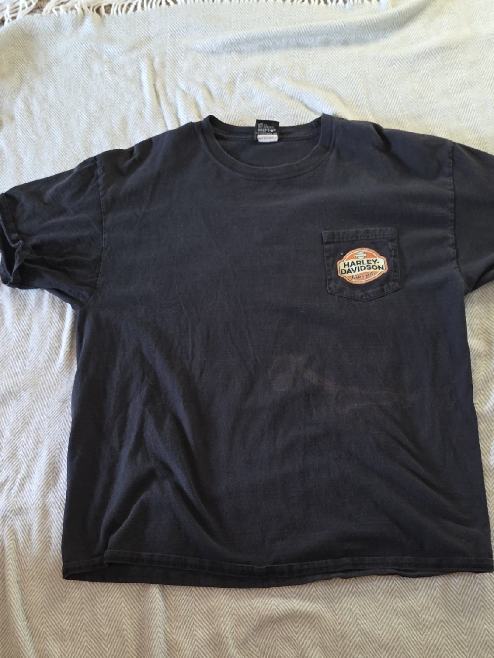 Harley-Davidson Black T-Shirt with Pocket Logo Patch